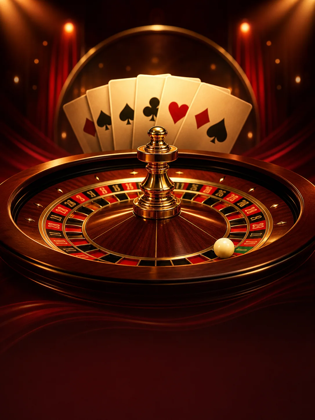 Illustration de roulette et cartes